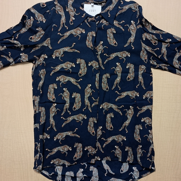 Just Female Wellis Leopard Print AOP Shirt Garmentory Size XS - Picture 4 of 10